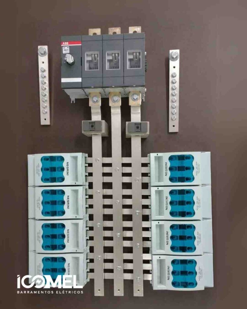 Barramento de cobre 500A - Icomel Barramentos Elétricos