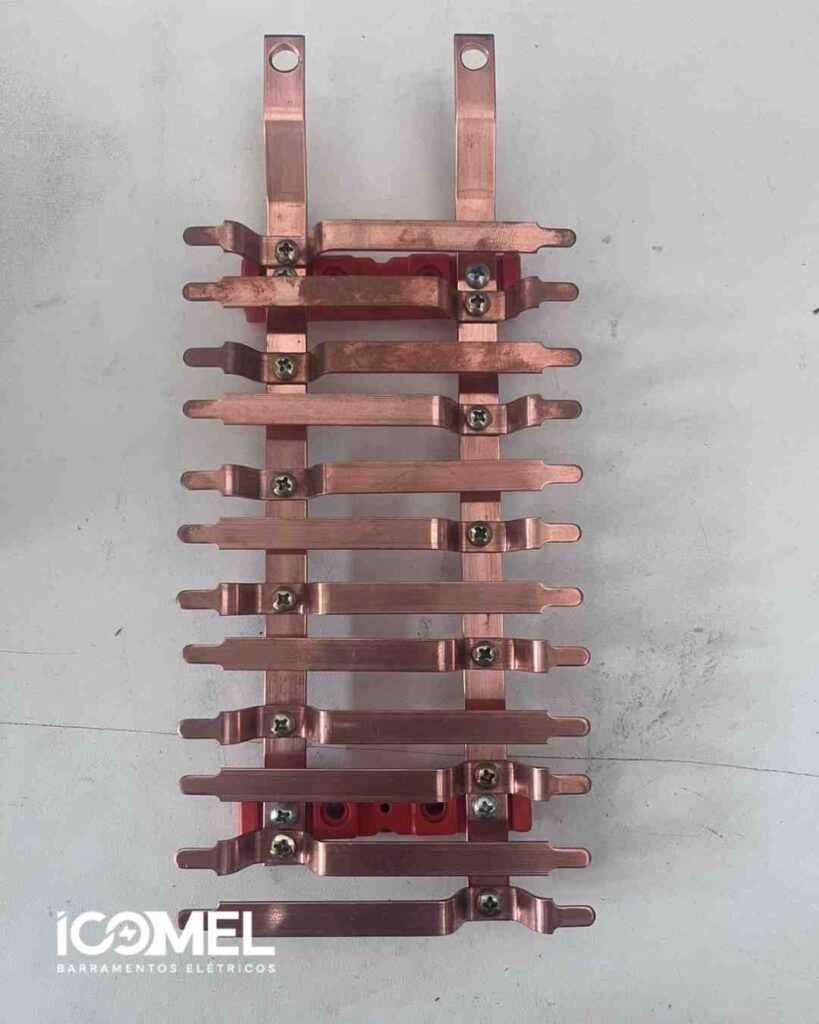 Barramento para disjuntor bifásico - Icomel Barramentos Elétricos