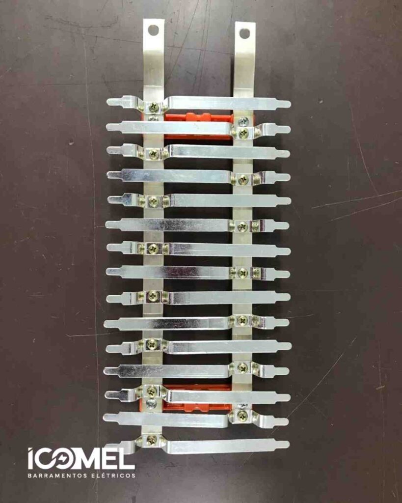 Barramento para disjuntor bifásico - Icomel Barramentos Elétricos